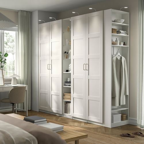 PAX/BERGSBO PAX gardırop, beyaz, 255x60x236 cm