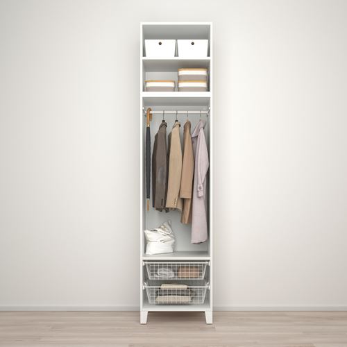 PLATSA/FONNES/STRAUMEN PLATSA gardırop, beyaz-ayna, 60x57x251 cm