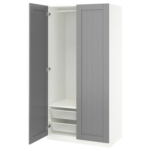 PAX/GULLABERG PAX gardırop, beyaz-gri, 100x60x201 cm