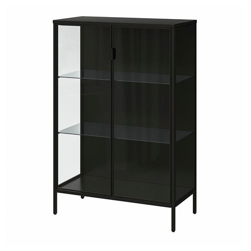 RUDSTA cam vitrin, antrasit, 80x37x120 cm