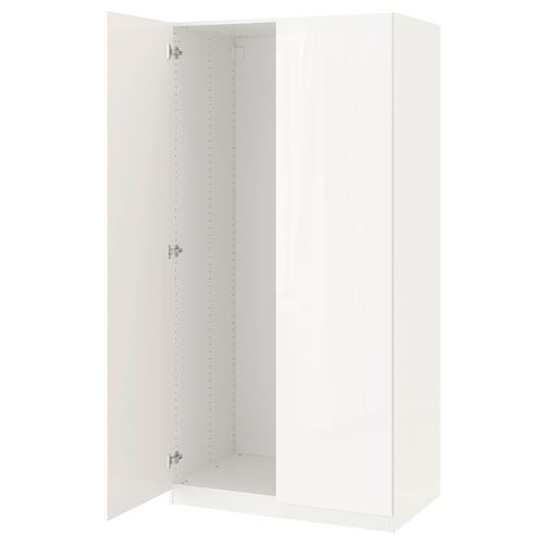 PAX/FARDAL PAX gardırop, beyaz-parlak cila beyaz, 100x37x201 cm