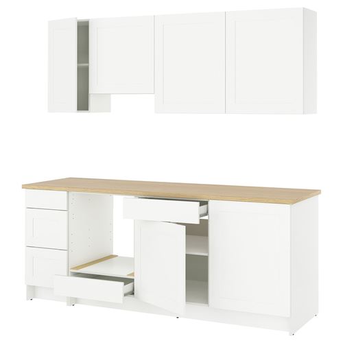 KNOXHULT mutfak dolabı kombinasyonu, dekoratif beyaz, 220x61x220 cm, Batarya dahil değildir.