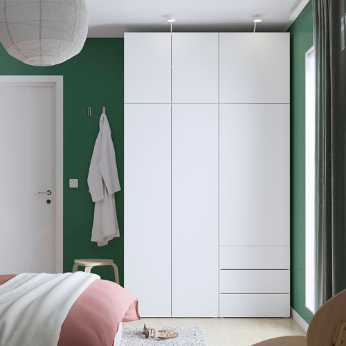 PLATSA/FONNES PLATSA gardırop, beyaz, 140x57x241 cm