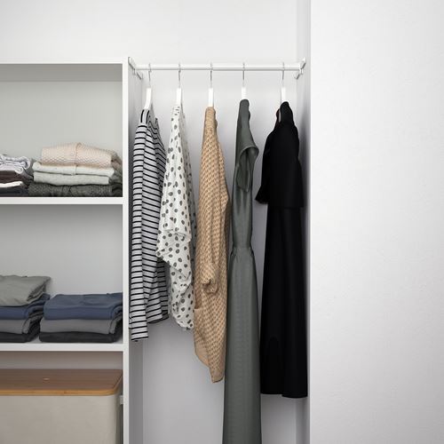 PLATSA/FONNES PLATSA gardırop, beyaz, 90-107x42x181 cm