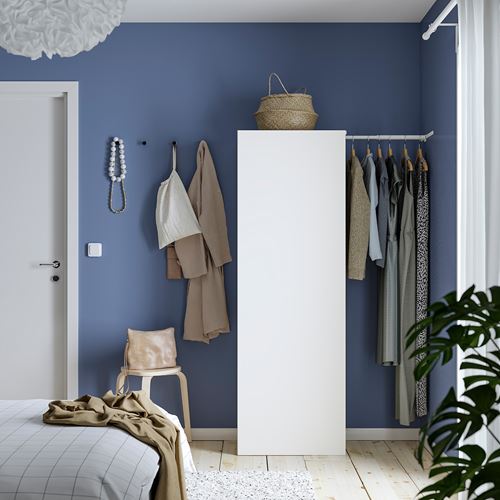 PLATSA/FONNES PLATSA gardırop, beyaz, 90-107x42x181 cm