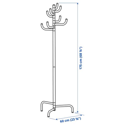 BONDSKÄRET ayaklı askılık, sarı, 175 cm