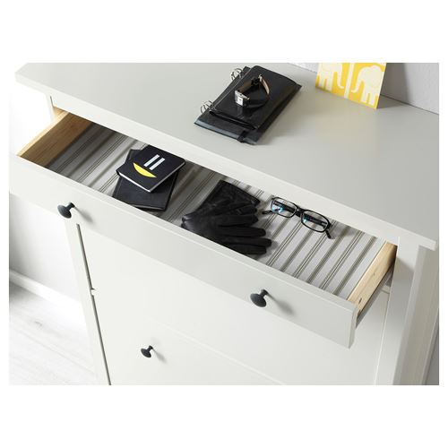 HEMNES ayakkabı dolabı, beyaz, 89x30x127 cm, 2 bölmeli