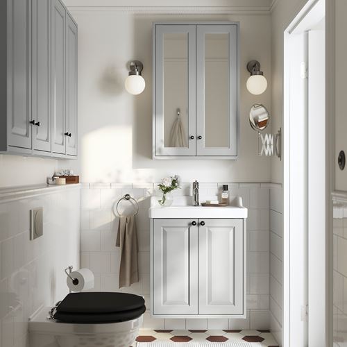 TÄNNFORSEN lavabo dolabı, açık gri, 60x48x63 cm, 1 kapaklı