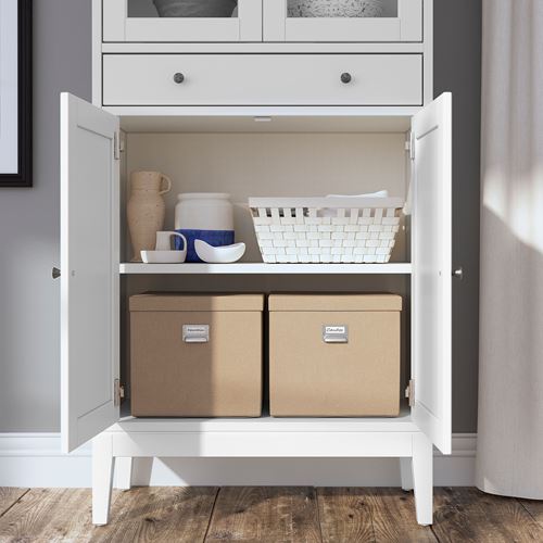 IDANÄS vitrin, beyaz, 81x39x211 cm