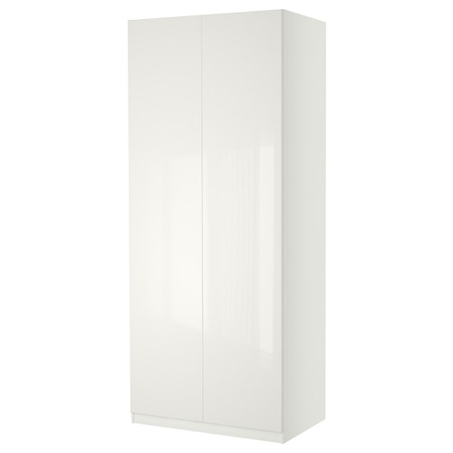 PAX/FARDAL PAX gardırop, beyaz-parlak cila, 100x60x236 cm
