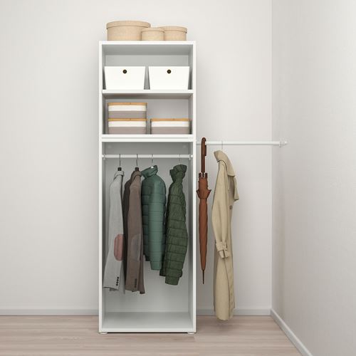PLATSA/FONNES PLATSA gardırop, beyaz, 90-107x57x181 cm