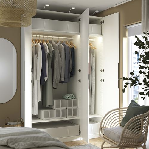 PAX/TONSTAD PAX gardırop, beyaz-kırık beyaz, 150x60x236 cm