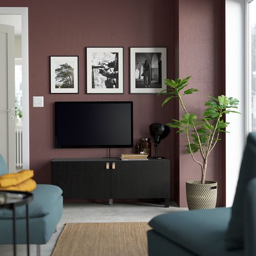 BESTÅ tv sehpası, venge, 120x42x48 cm, LAPPVIKEN