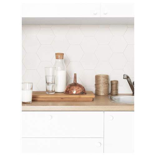 KNOXHULT mutfak dolabı kombinasyonu, beyaz, 180x61x220 cm, LAGAN batarya