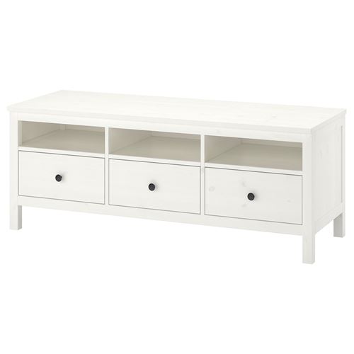 HEMNES tv sehpası, beyaz vernik, 148x47x57 cm