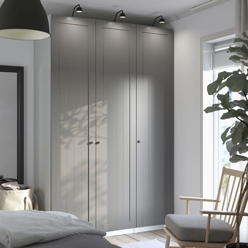 PAX/GULLABERG PAX gardırop, beyaz-gri, 150x60x236 cm