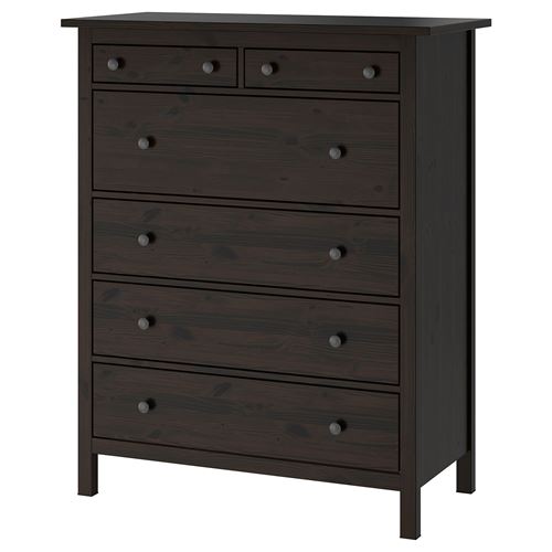 HEMNES 6 çekmeceli şifonyer, venge, 108x130 cm