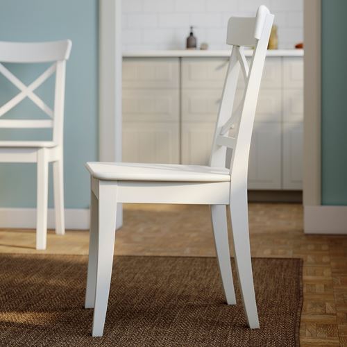 ROSENTORP ahşap sandalye, beyaz