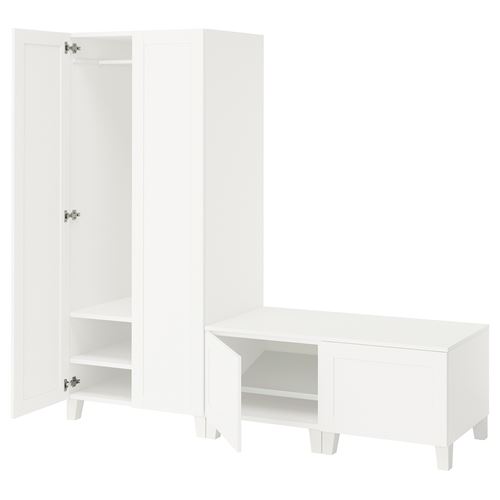 PLATSA/SANNIDAL PLATSA gardırop, beyaz, 200x57x191 cm