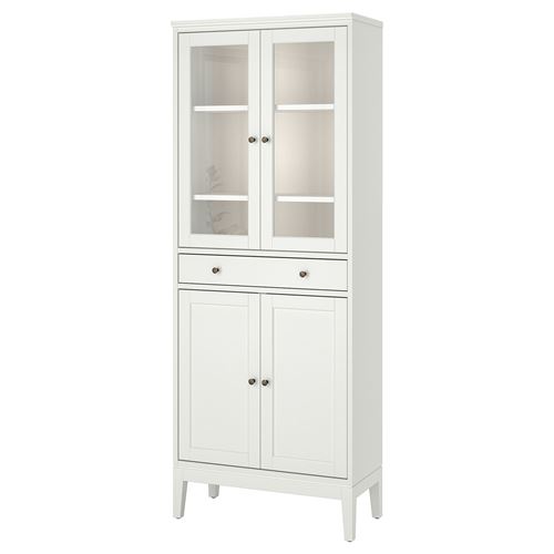 IDANÄS vitrin, beyaz, 81x39x211 cm