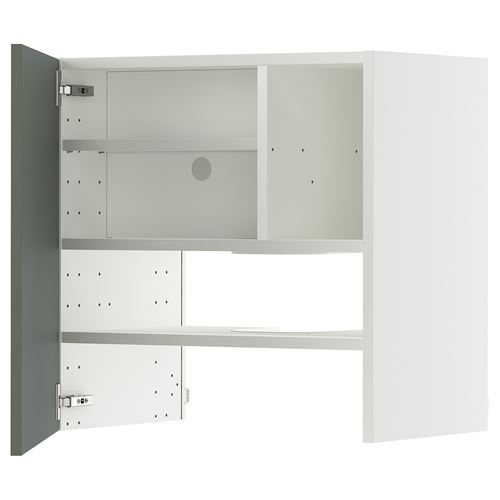 METOD aspiratör dolabı, NICKEBO mat gri-yeşil, 60x60 cm, 1 kapaklı