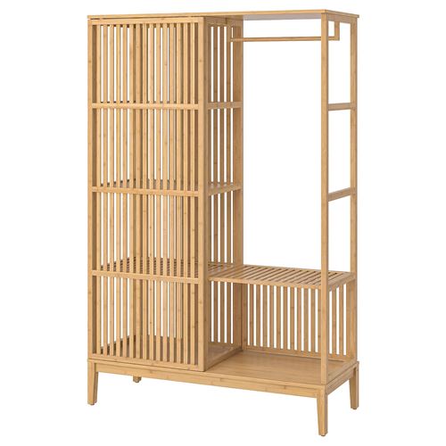 NORDKISA açık gardırop, bambu, 120x186 cm