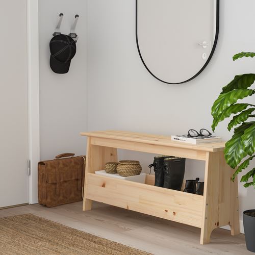 PERJOHAN bank, çam, 100 cm