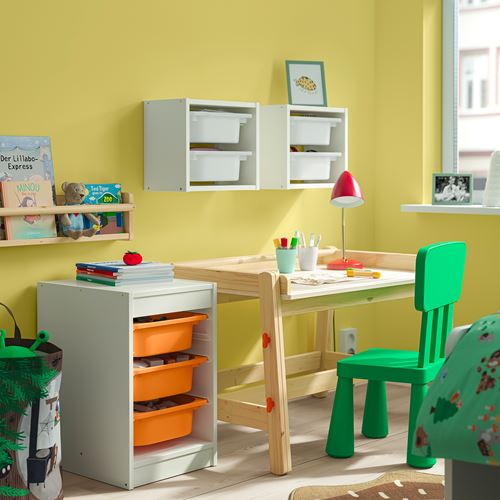 TROFAST saklama ünitesi, beyaz-açık turuncu, 34x44x56 cm