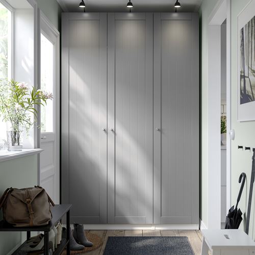 PAX/GULLABERG PAX gardırop, beyaz-gri, 150x60x236 cm