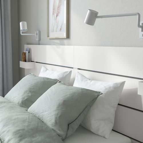 NORDLI çift kişilik baza seti, beyaz, 160x200 cm, 6 çekmeceli