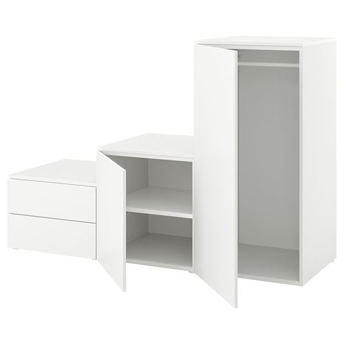PLATSA/FONNES PLATSA gardırop, beyaz, 180x57x123 cm