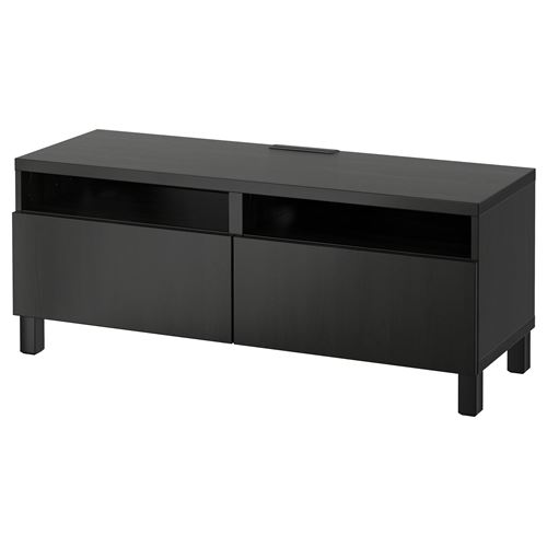 BESTÅ tv sehpası, venge, 120x42x48 cm, LAPPVIKEN, çıt çıt raylı