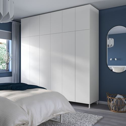 PLATSA/FONNES PLATSA gardırop, beyaz, 240x57x251 cm