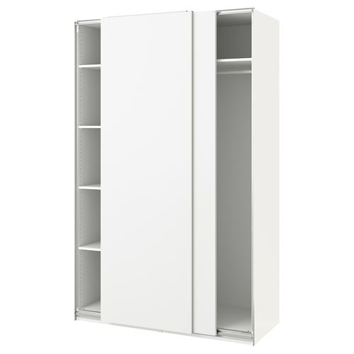 PAX/HASVIK PAX sürgü kapaklı gardırop, beyaz, 150x66x236 cm
