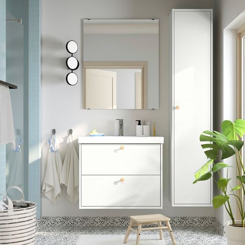 LETTAN banyo aynası, renksiz, 80x95 cm