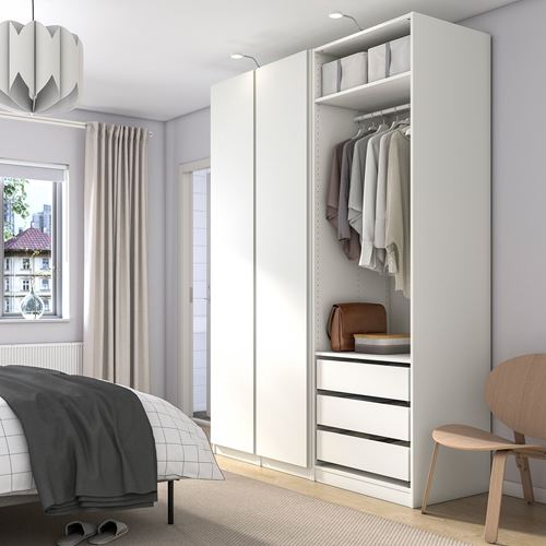 PAX/VIKANES PAX gardırop, beyaz, 175x60x236 cm
