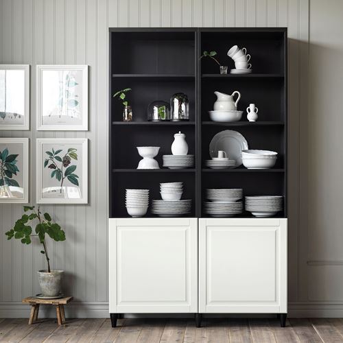 BESTÅ dolap kombinasyonu, venge-beyaz, 120x42x202 cm, SMEVIKEN