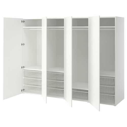 PLATSA/FONNES PLATSA gardırop, beyaz, 240x57x181 cm