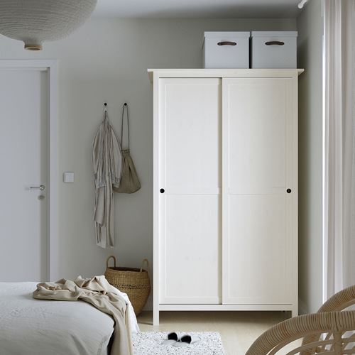 HEMNES sürgü kapaklı gardırop, beyaz, 120x59x197 cm