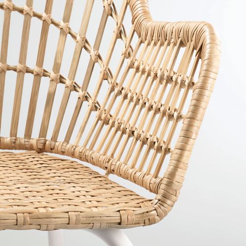 NILSOVE rattan sandalye, rattan-beyaz, Mindersiz