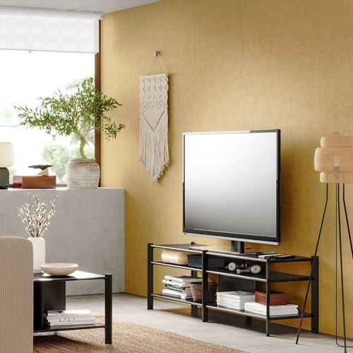 JÄTTESTA tv sehpası, siyah, 160x40x49 cm