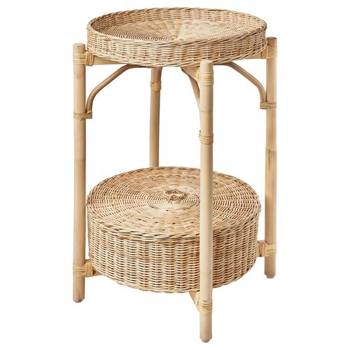 TOLKNING komodin, rattan, 52 cm
