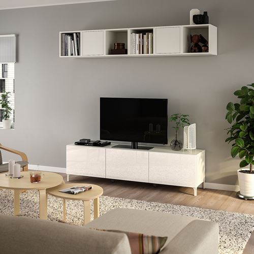 BESTÅ/EKET tv ünitesi, beyaz, 180x42x48 cm