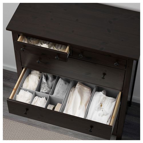HEMNES 6 çekmeceli şifonyer, venge, 108x130 cm