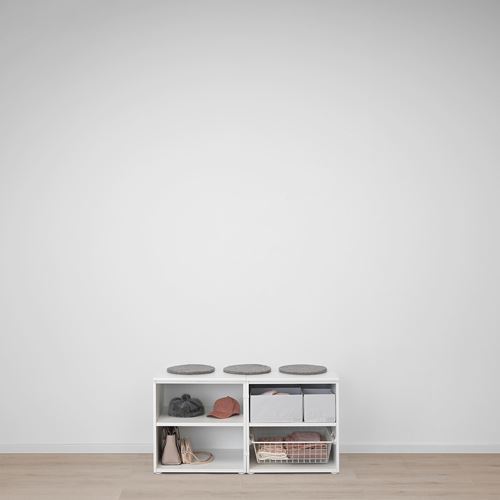 PLATSA/SANNIDAL PLATSA dolap sistemi, beyaz, 120x57x63 cm