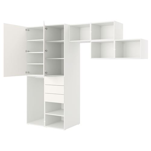 PLATSA PLATSA gardırop, beyaz, 300x57x241 cm
