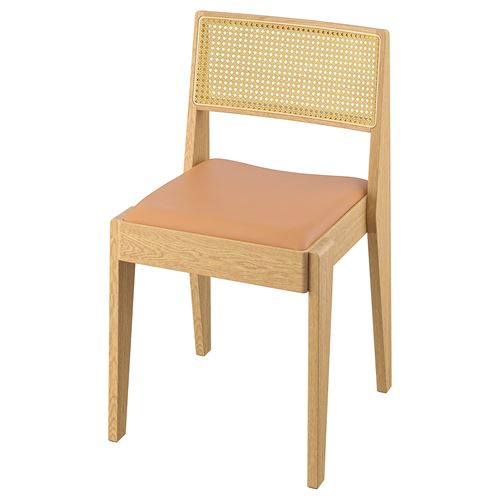 STOCKHOLM 2025 döşemeli ahşap sandalye, meşe-rattan