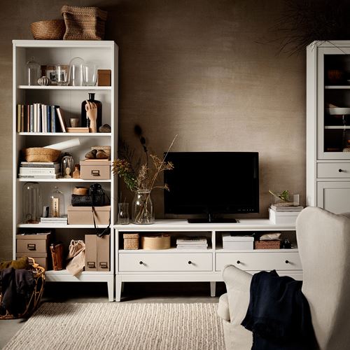 IDANÄS tv sehpası, beyaz, 162x40x63 cm