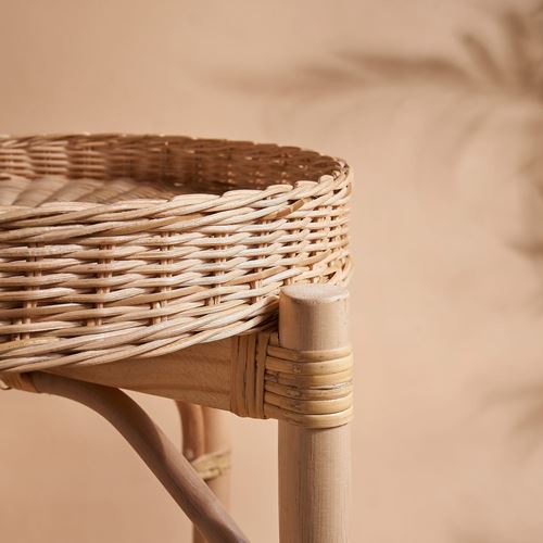TOLKNING komodin, rattan, 52 cm