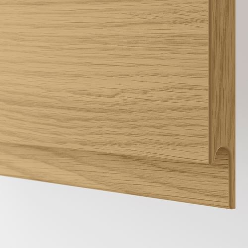 METOD/MAXIMERA çekmeceli alt dolap, VOXTORP meşe görünümlü, 80x37 cm, 3 çekmeceli ve 3 ön panelli